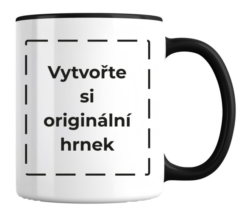 Bílý hrnek s vlastním potiskem