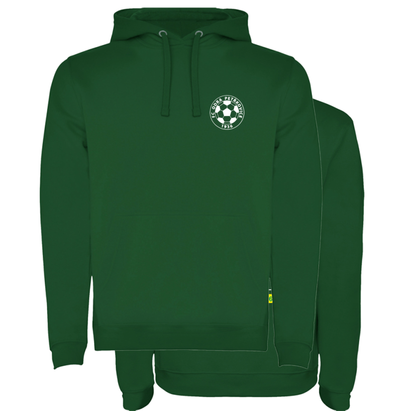 FC Odra Petřkovice -  zelená mikina s kapucí URBAN - Velikost unisex: XXXL