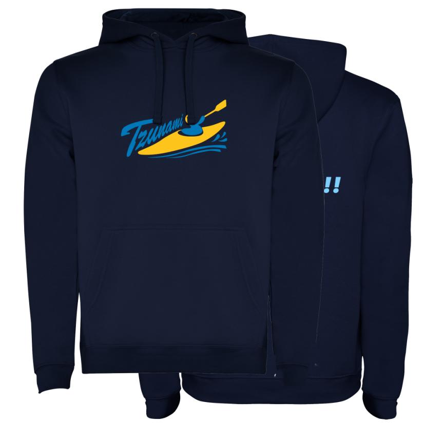 VK TZUNAMI  -  tmavě modrá mikina s kapucí BC - Velikost unisex: XL