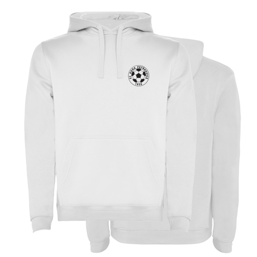 FC Odra Petřkovice -  bílá mikina s kapucí URBAN - Velikost unisex: L