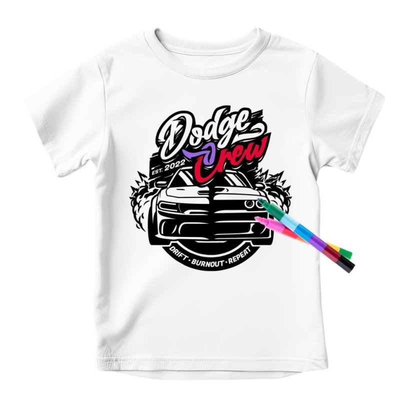 Dodge Crew MSK - kreativní tričko - Velikost unisex: 4 let Dodge Crew MSK - kreativní tričko - Velikost unisex: 4 let