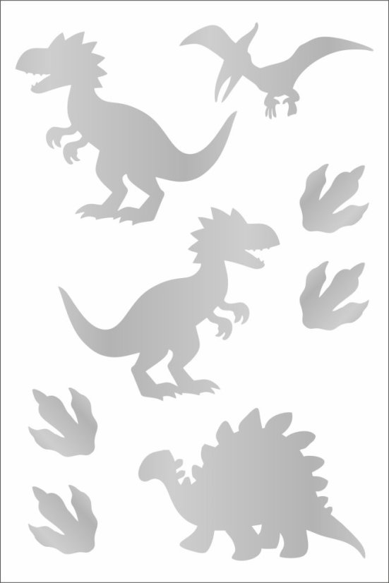 Reflexní nažehlovačky - dinosauři