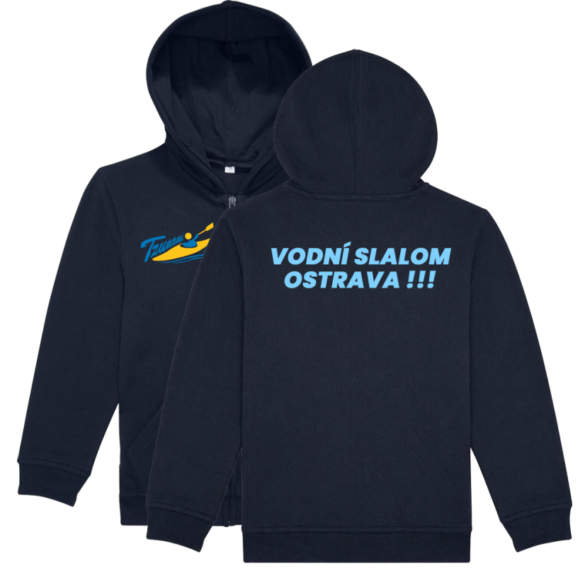 VK TZUNAMI  -  tmavě modrá mikina ZIP s kapucí BC - Velikost unisex: S