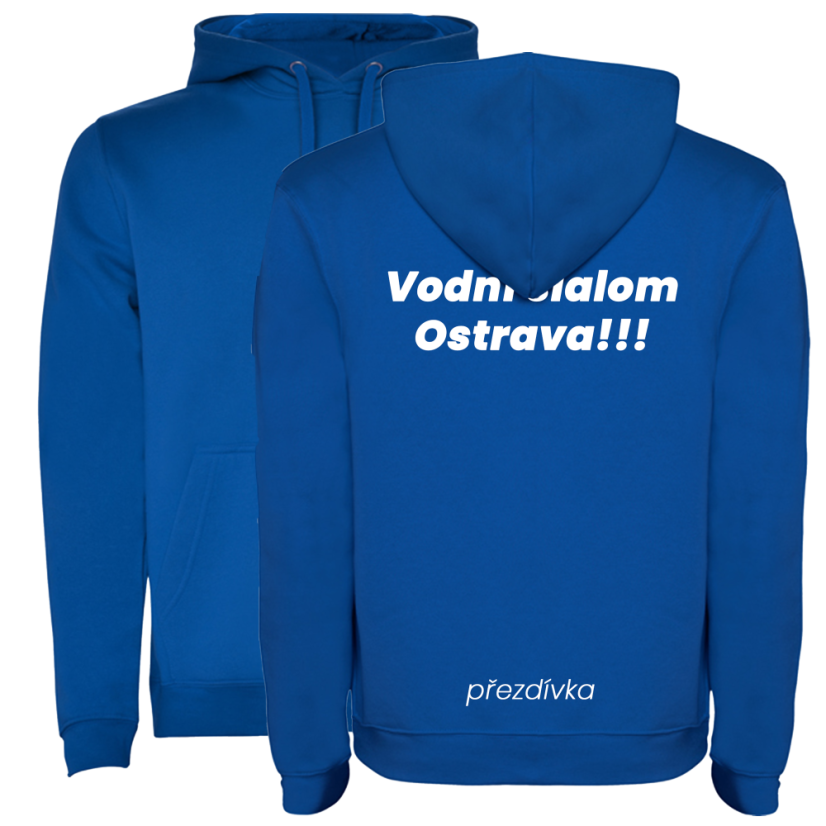 VK TZUNAMI  -  modrá mikina s kapucí BC - Velikost unisex: XXL