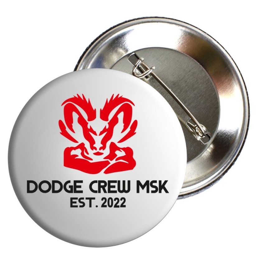 Dodge Crew FANS 2 - placka 56 mm Dodge Crew FANS 2 - placka 56 mm