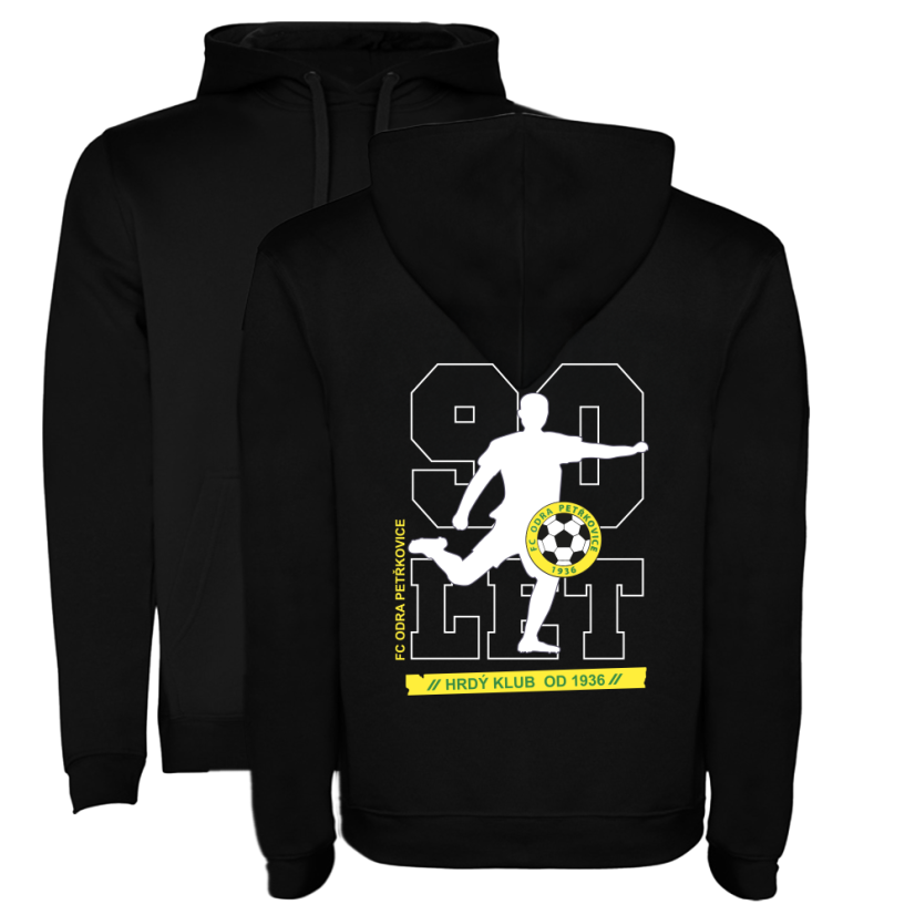 FC Odra Petřkovice -  černá mikina s kapucí URBAN - Velikost unisex: M