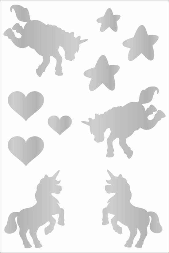 Reflexní nažehlovačky - jednorožec Reflexní nažehlovačky - jednorožec