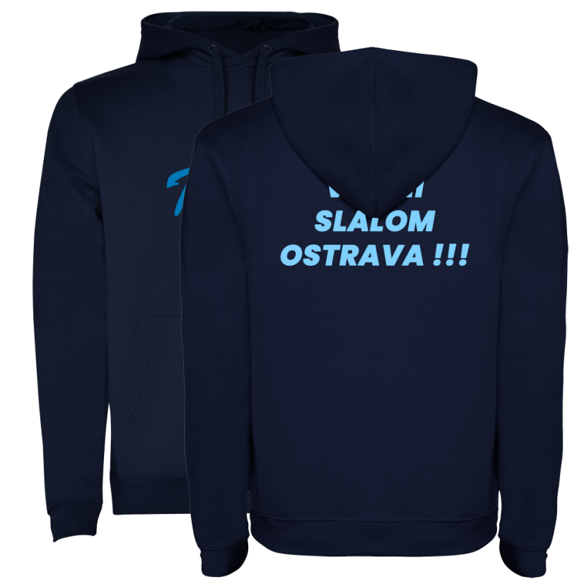 VK TZUNAMI  -  tmavě modrá mikina s kapucí BC - Velikost unisex: XL